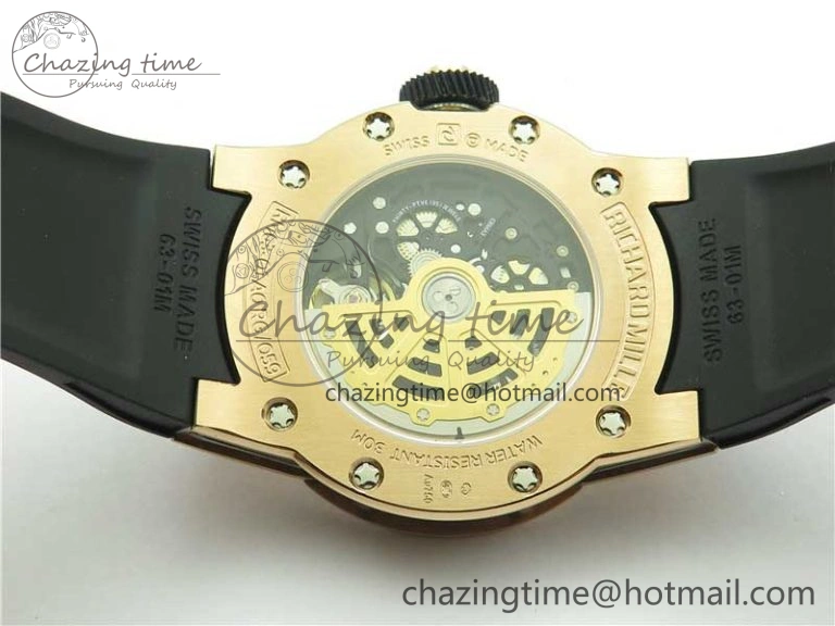 RM63-01 RG V9F Best Edition Crystal Dial on Black Rubber Strap A23J Sophisticated 9404