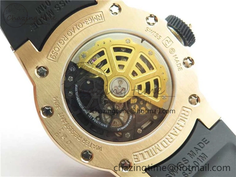RM63-01 RG V9F Best Edition Crystal Dial on Black Rubber Strap A23J Sophisticated 9404