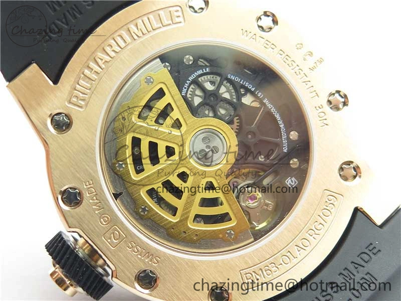 RM63-01 RG V9F Best Edition Crystal Dial on Black Rubber Strap A23J Sophisticated 9404