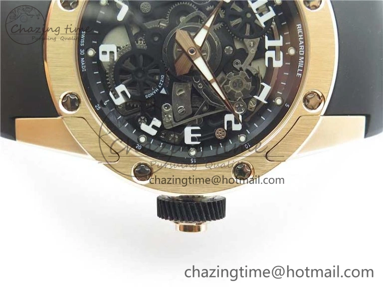 RM63-01 RG V9F Best Edition Crystal Dial on Black Rubber Strap A23J Sophisticated 9404