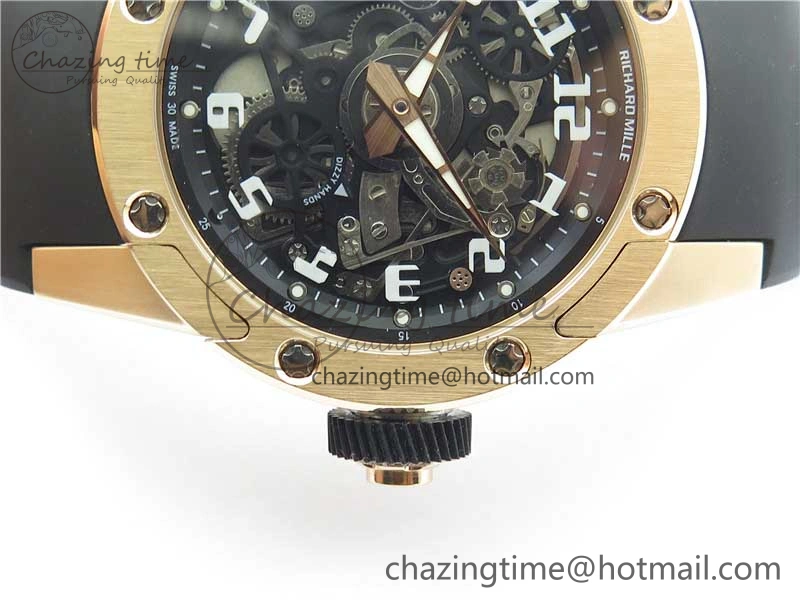 RM63-01 RG V9F Best Edition Crystal Dial on Black Rubber Strap A23J Sophisticated 9404