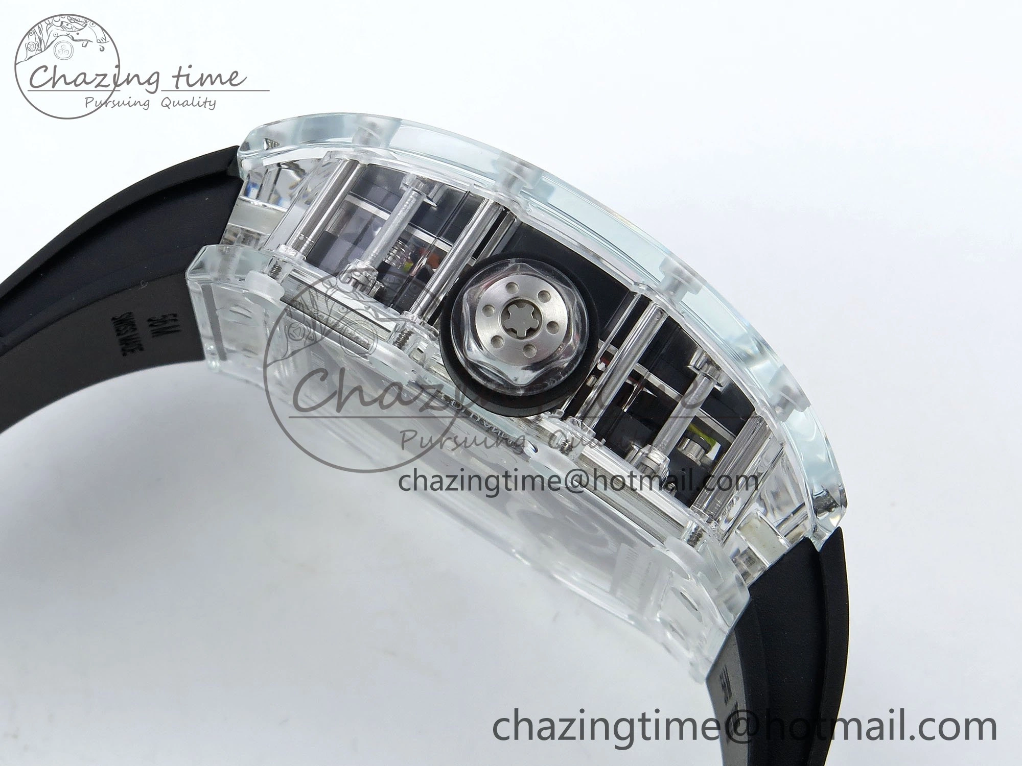 RMS10 Tourbillon Transparent RMF Best Edition Koi Fish Dial on Black Rubber Strap Contemporary 9291