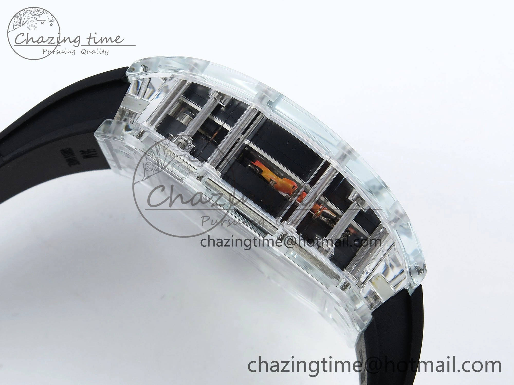 RMS10 Tourbillon Transparent RMF Best Edition Koi Fish Dial on Black Rubber Strap Contemporary 9291