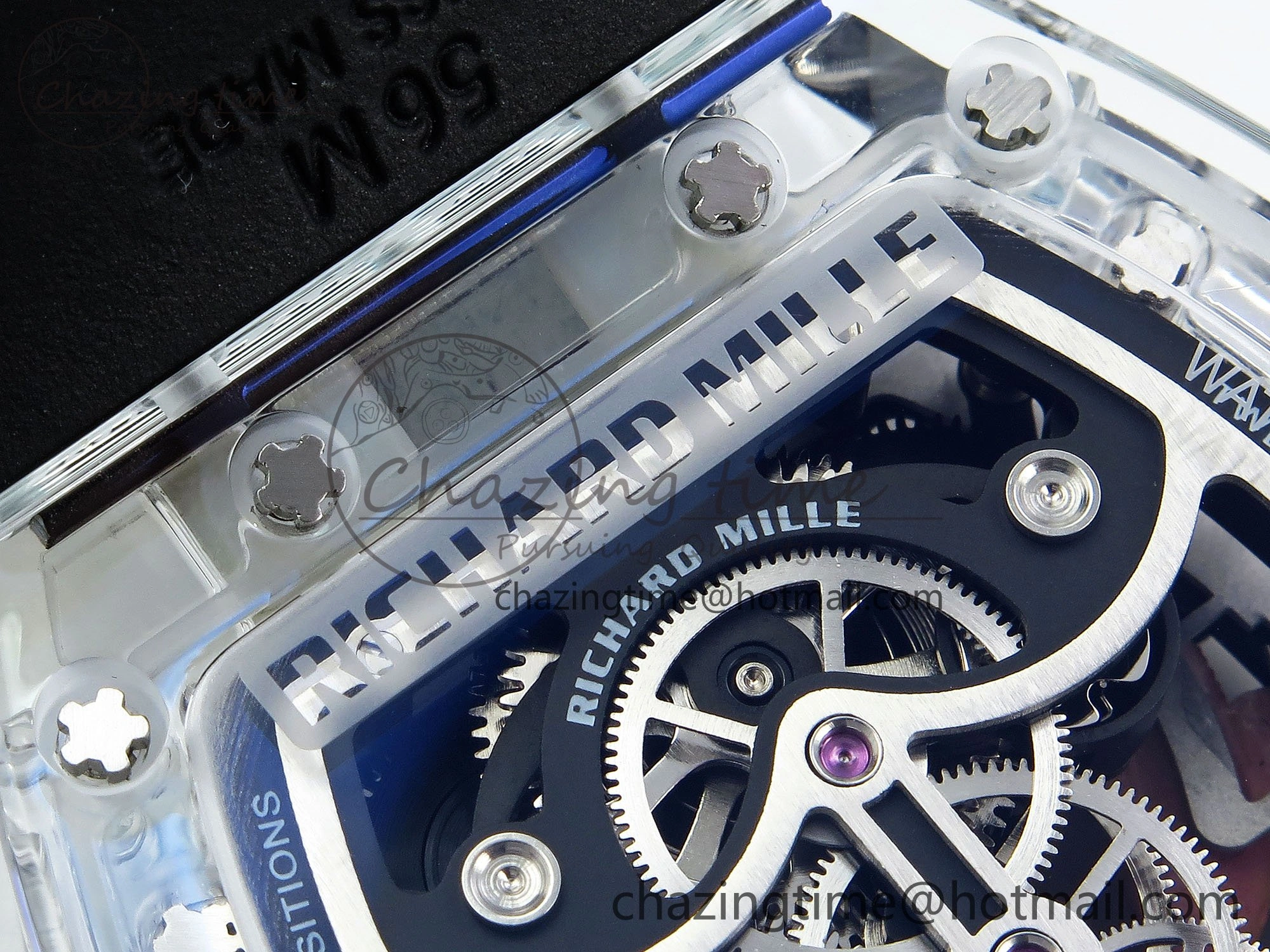 RMS10 Tourbillon Transparent RMF Best Edition Koi Fish Dial on Black Rubber Strap Contemporary 9291