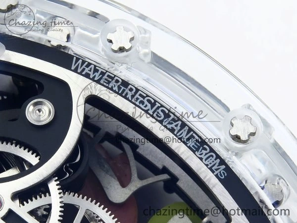 RMS10 Tourbillon Transparent RMF Best Edition Koi Fish Dial on Black Rubber Strap Contemporary 9291