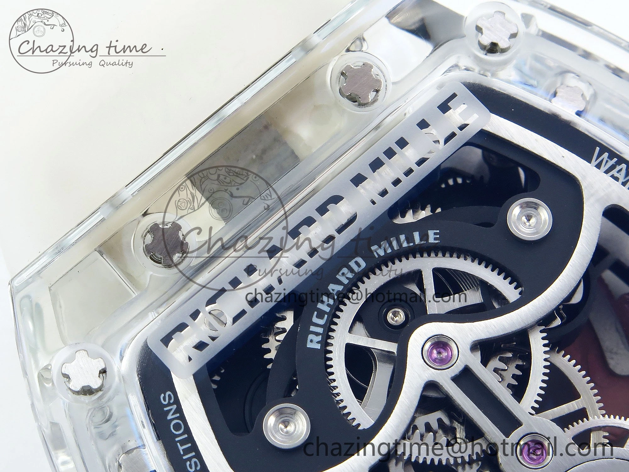 RMS10 Tourbillon Transparent RMF Best Edition Koi Fish Dial on Transparent Rubber Strap Sophisticated 9294
