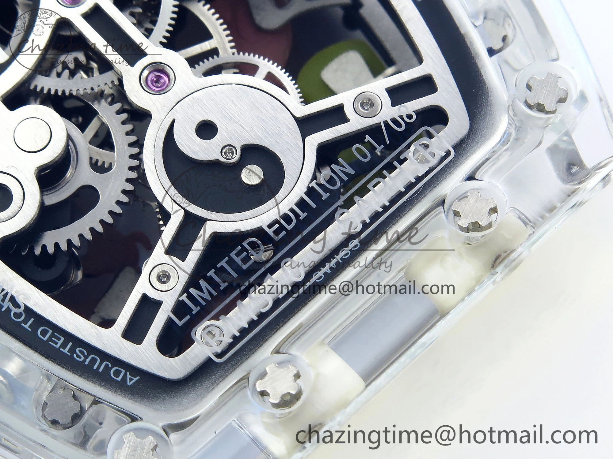 RMS10 Tourbillon Transparent RMF Best Edition Koi Fish Dial on Transparent Rubber Strap Sophisticated 9294