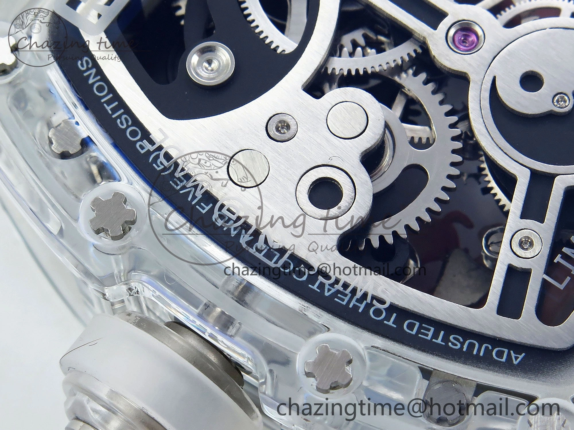 RMS10 Tourbillon Transparent RMF Best Edition Koi Fish Dial on Transparent Rubber Strap Sophisticated 9294
