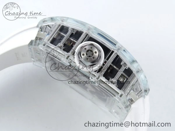 RMS10 Tourbillon Transparent RMF Best Edition Koi Fish Dial on White Rubber Strap Durable 9290