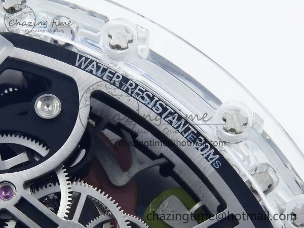RMS10 Tourbillon Transparent RMF Best Edition Koi Fish Dial on White Rubber Strap Durable 9290
