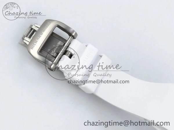 RMS10 Tourbillon Transparent RMF Best Edition Koi Fish Dial on White Rubber Strap Durable 9290