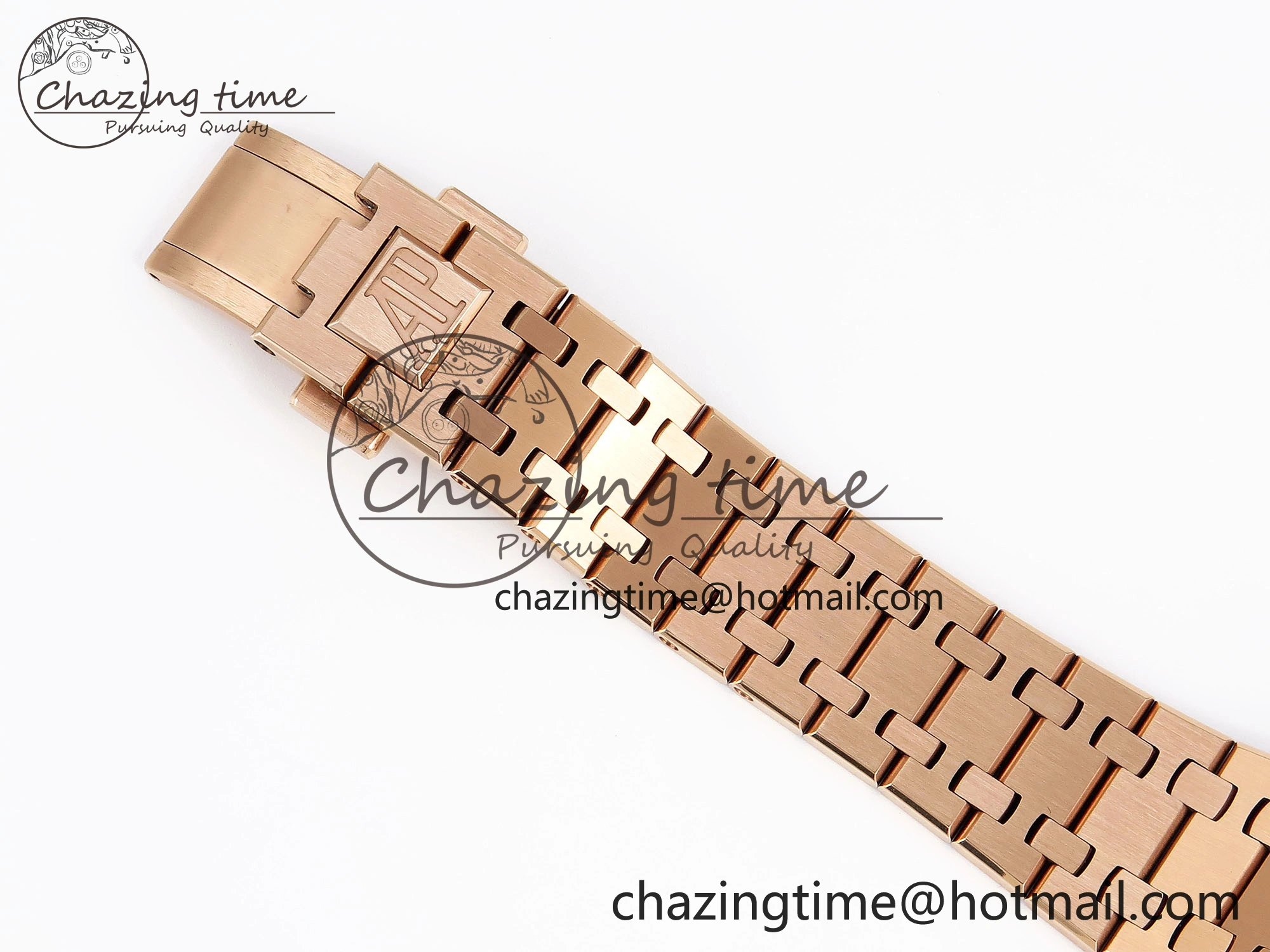 WeatherProof ROYAL OAK 34MM RG BF BEST EDITION BLUE DIAL DIAMONDS BEZEL ON RG BRACELET A 10109