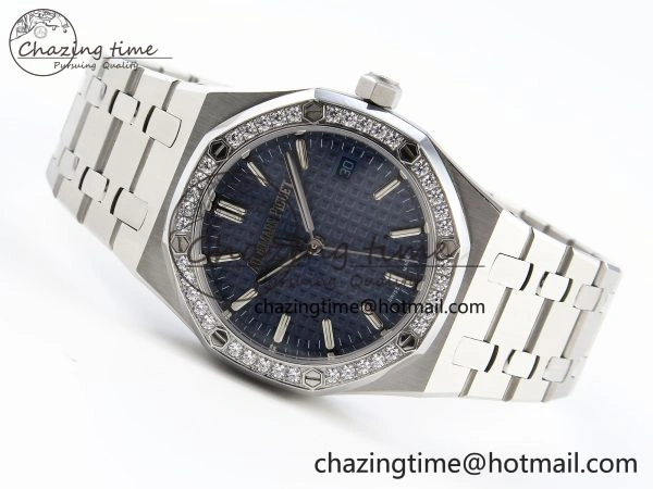 ROYAL OAK 34MM SS BF BEST EDITION BLUE DIAL DIAMONDS BEZEL ON SS BRACELET A Effortless 10103