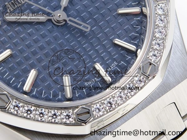 ROYAL OAK 34MM SS BF BEST EDITION BLUE DIAL DIAMONDS BEZEL ON SS BRACELET A Effortless 10103