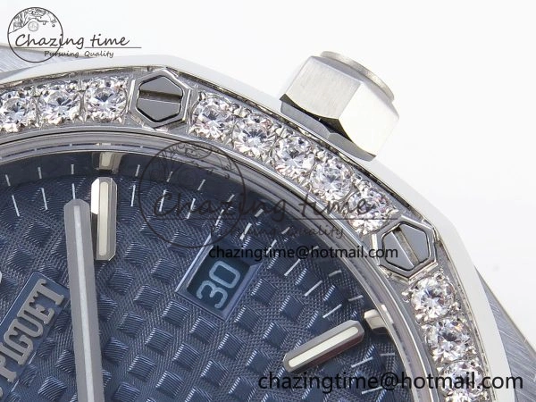 ROYAL OAK 34MM SS BF BEST EDITION BLUE DIAL DIAMONDS BEZEL ON SS BRACELET A Effortless 10103