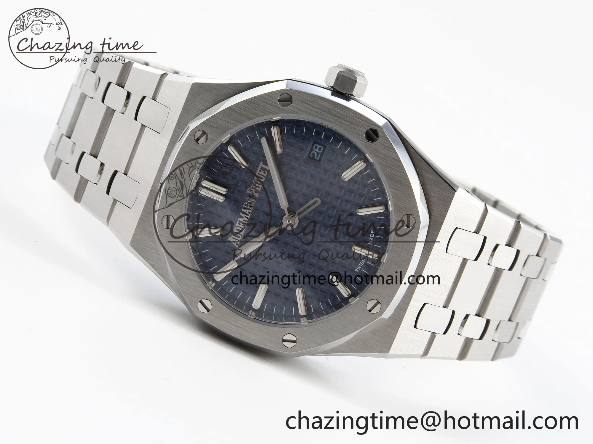 ROYAL OAK 34MM SS BF BEST EDITION BLUE DIAL ON SS BRACELET A TopPick 10104