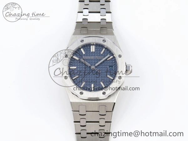 ROYAL OAK 34MM SS BF BEST EDITION BLUE DIAL ON SS BRACELET A Upgraded 4520