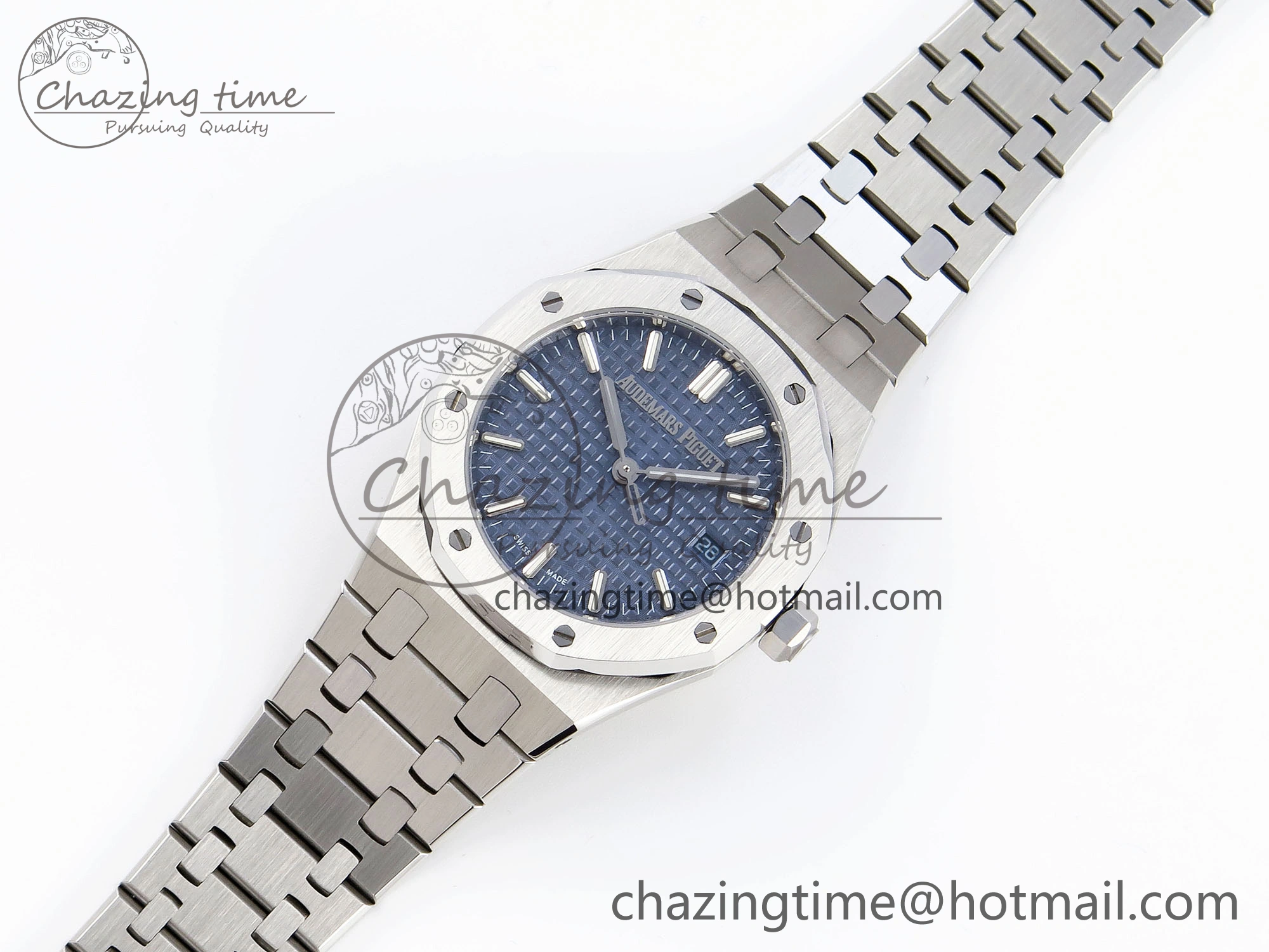 ROYAL OAK 34MM SS BF BEST EDITION BLUE DIAL ON SS BRACELET A TopPick 10104