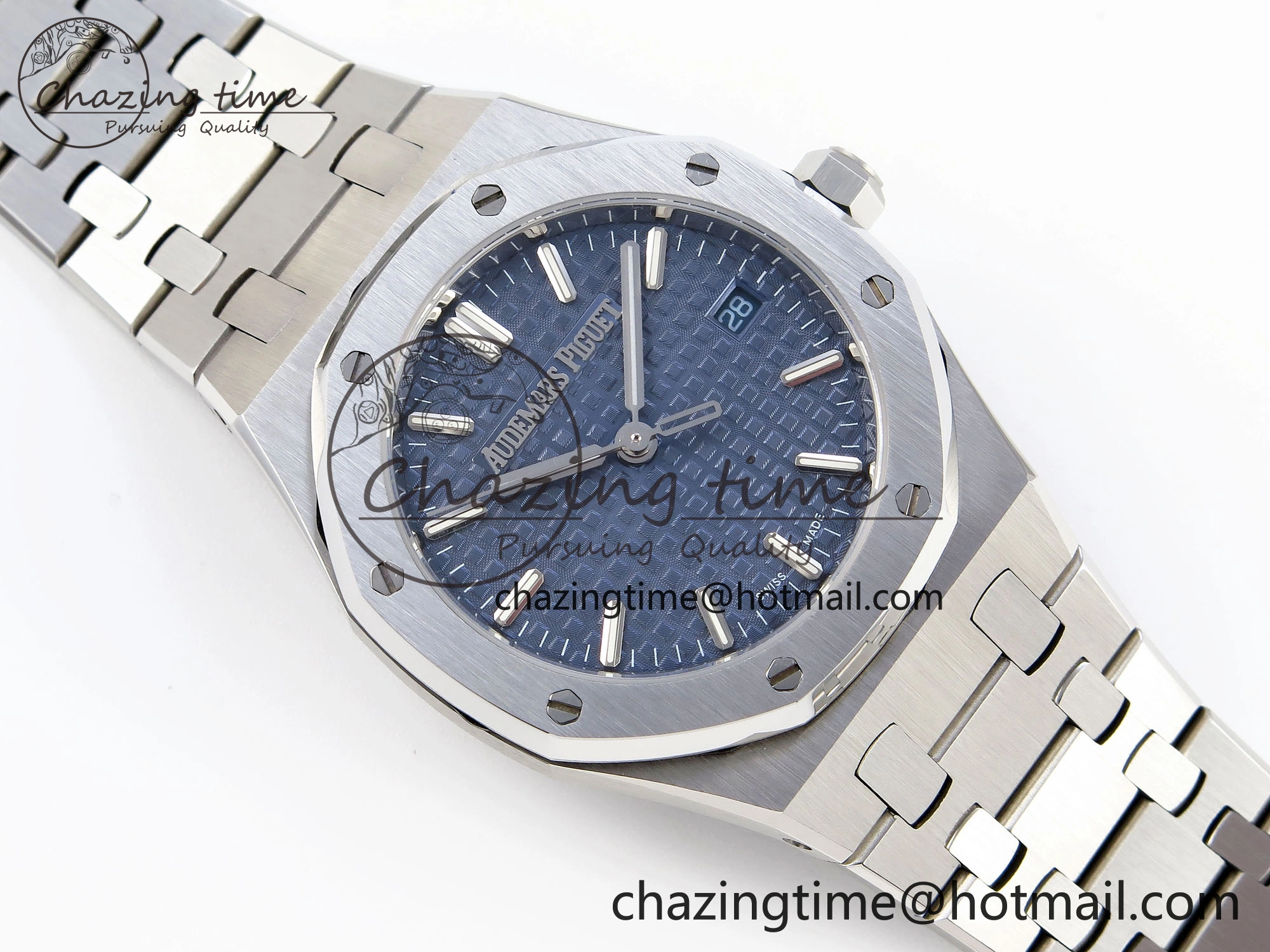 ROYAL OAK 34MM SS BF BEST EDITION BLUE DIAL ON SS BRACELET A TopPick 10104