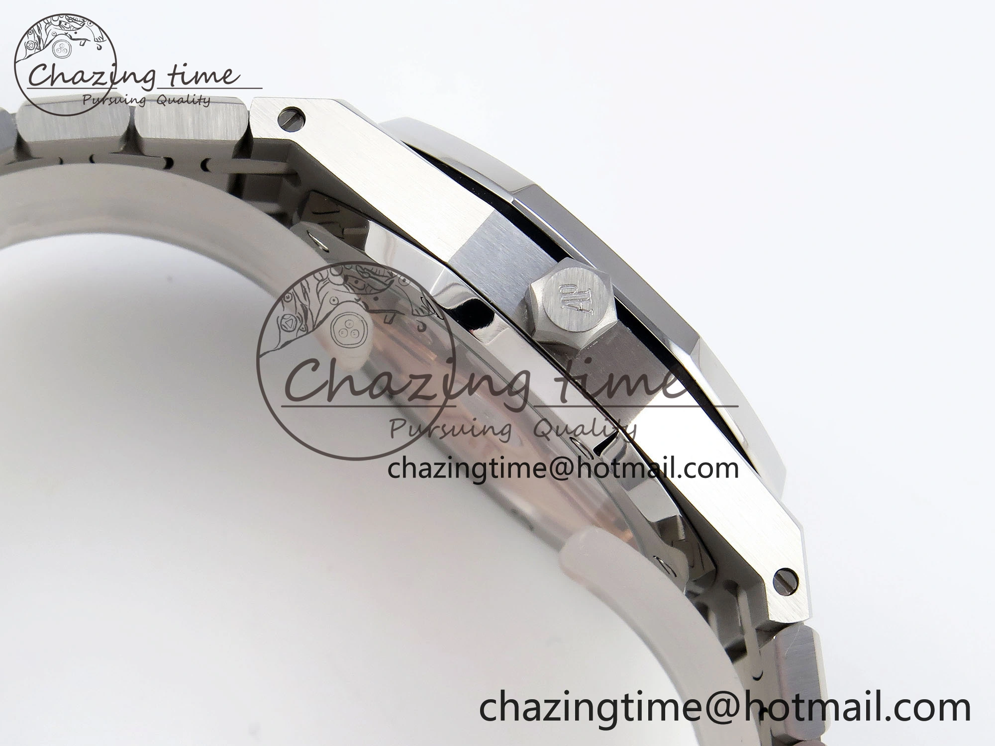 Tailored ROYAL OAK 34MM SS BF BEST EDITION BLUE DIAMONDS DIAL DIAMONDS BEZEL ON SS BRACELET A 4521