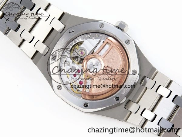 Tailored ROYAL OAK 34MM SS BF BEST EDITION BLUE DIAMONDS DIAL DIAMONDS BEZEL ON SS BRACELET A 4521