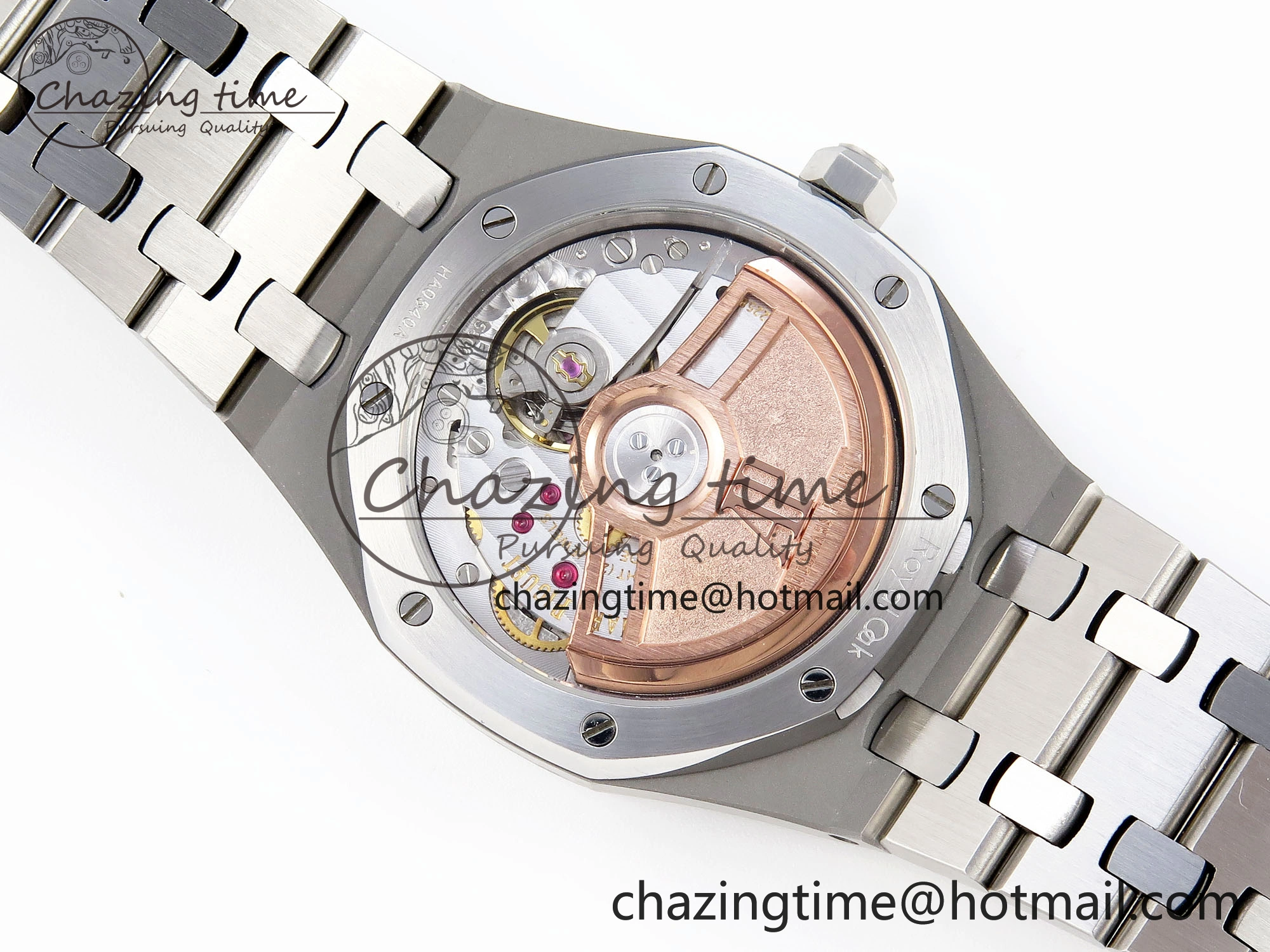 Tailored ROYAL OAK 34MM SS BF BEST EDITION BLUE DIAMONDS DIAL DIAMONDS BEZEL ON SS BRACELET A 4521