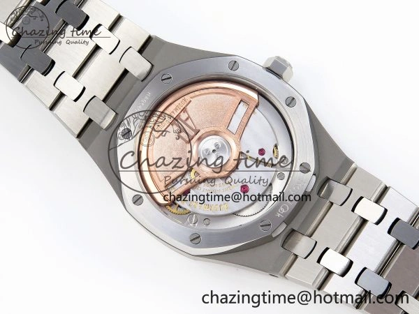 Tailored ROYAL OAK 34MM SS BF BEST EDITION BLUE DIAMONDS DIAL DIAMONDS BEZEL ON SS BRACELET A 4521