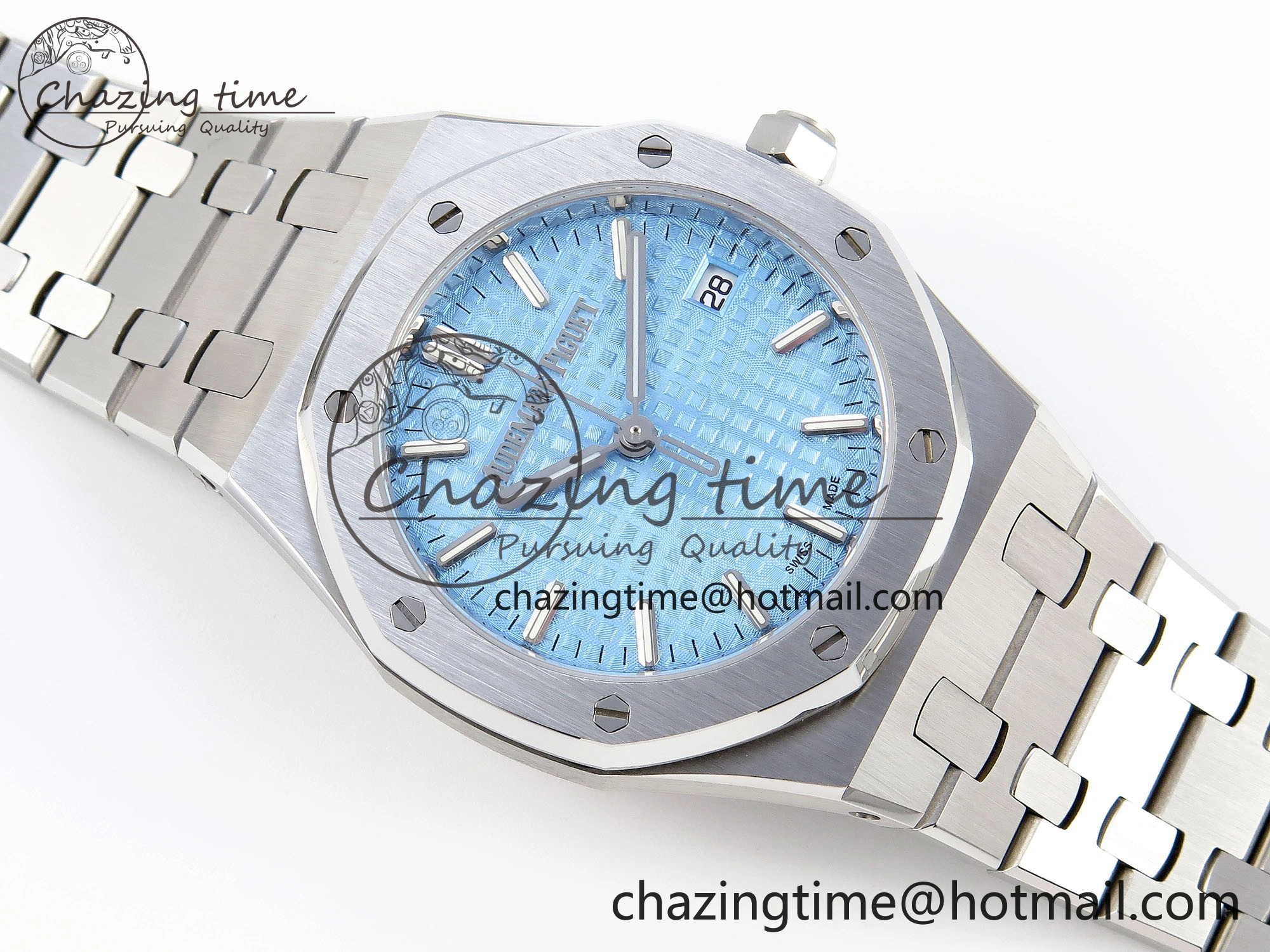 ROYAL OAK 34MM SS BF BEST EDITION ICE BLUE DIAL ON SS BRACELET A Popular 10105