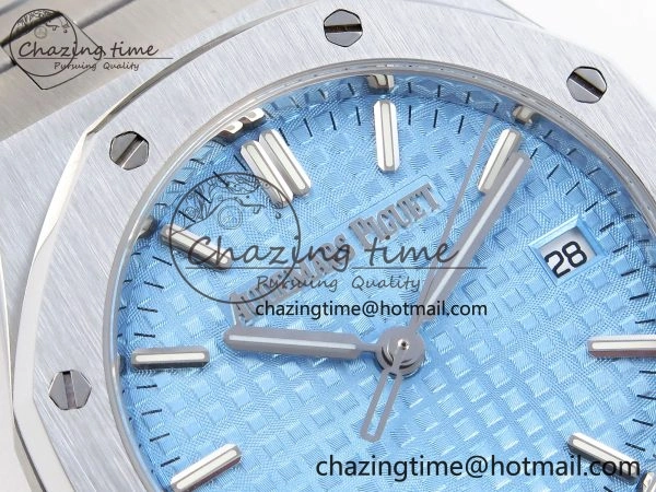 ROYAL OAK 34MM SS BF BEST EDITION ICE BLUE DIAL ON SS BRACELET A Popular 10105