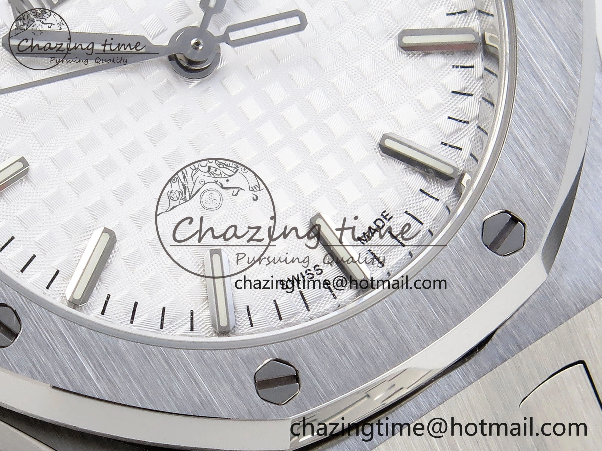 Stylish ROYAL OAK 34MM SS BF BEST EDITION WHITE DIAL ON SS BRACELET A 10100