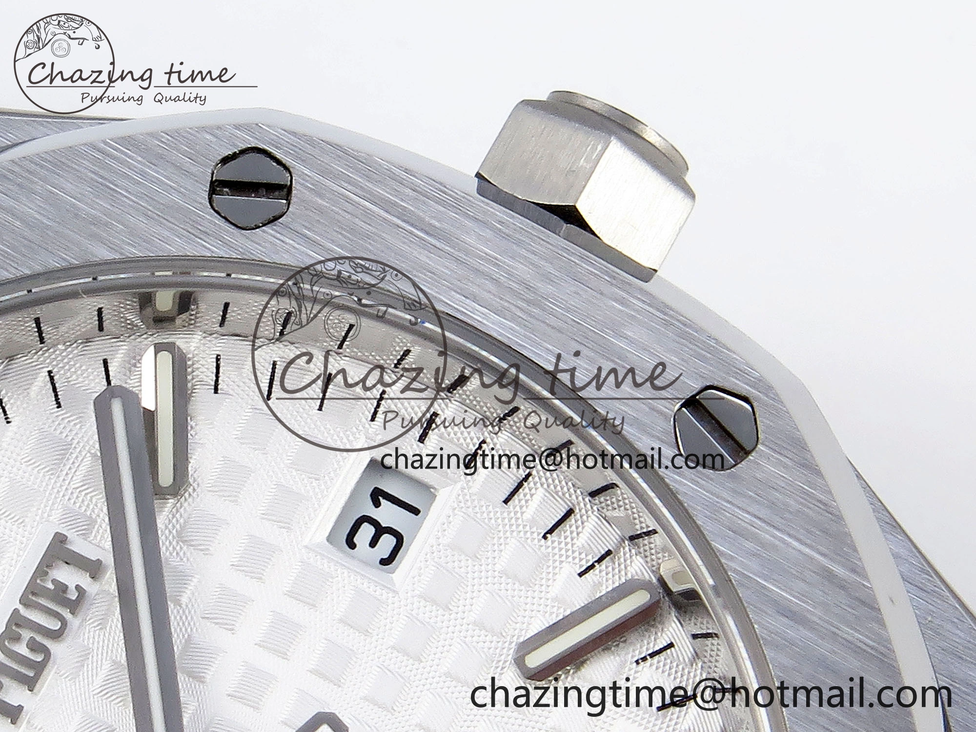 Stylish ROYAL OAK 34MM SS BF BEST EDITION WHITE DIAL ON SS BRACELET A 10100