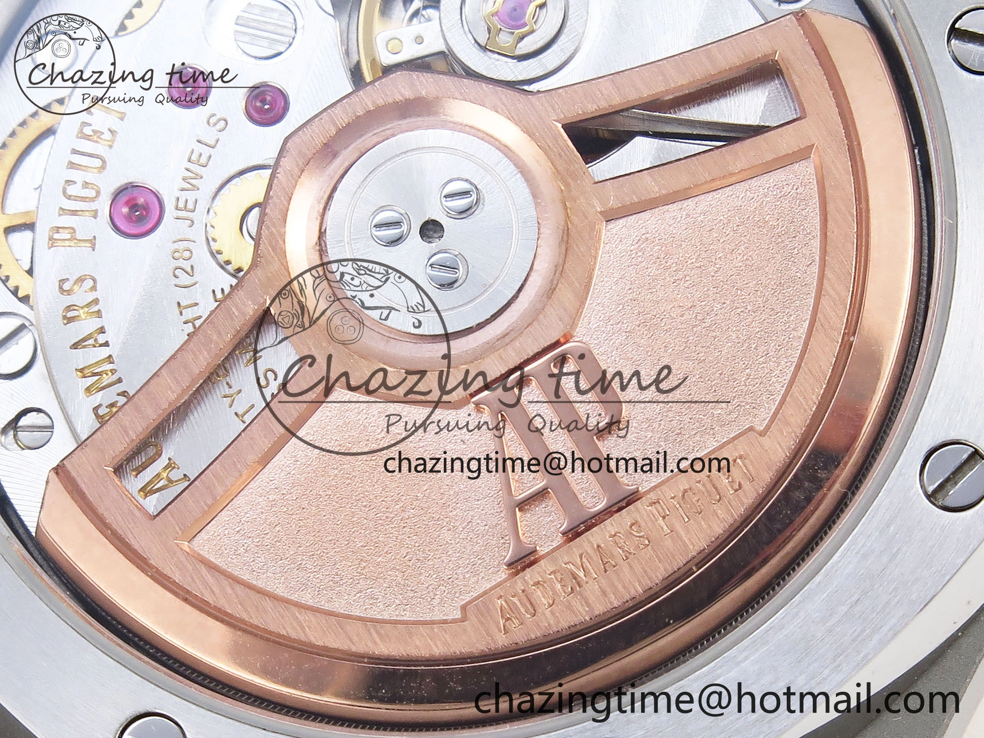 Breathable ROYAL OAK 34MM SS RG BF BEST EDITION WHITE DIAL ON SS RG BRACELET A 10108
