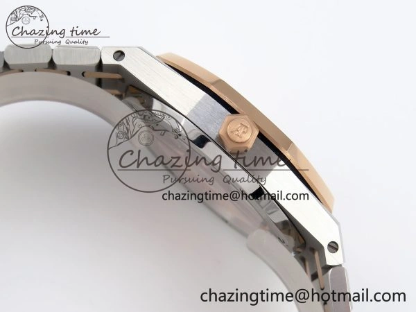 Breathable ROYAL OAK 34MM SS RG BF BEST EDITION WHITE DIAL ON SS RG BRACELET A 10108