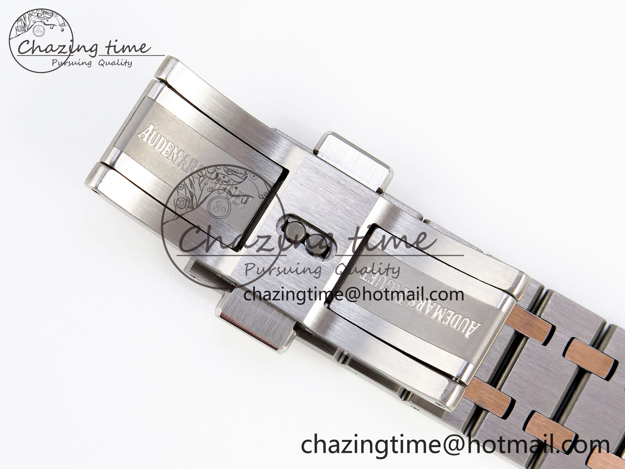 Breathable ROYAL OAK 34MM SS RG BF BEST EDITION WHITE DIAL ON SS RG BRACELET A 10108