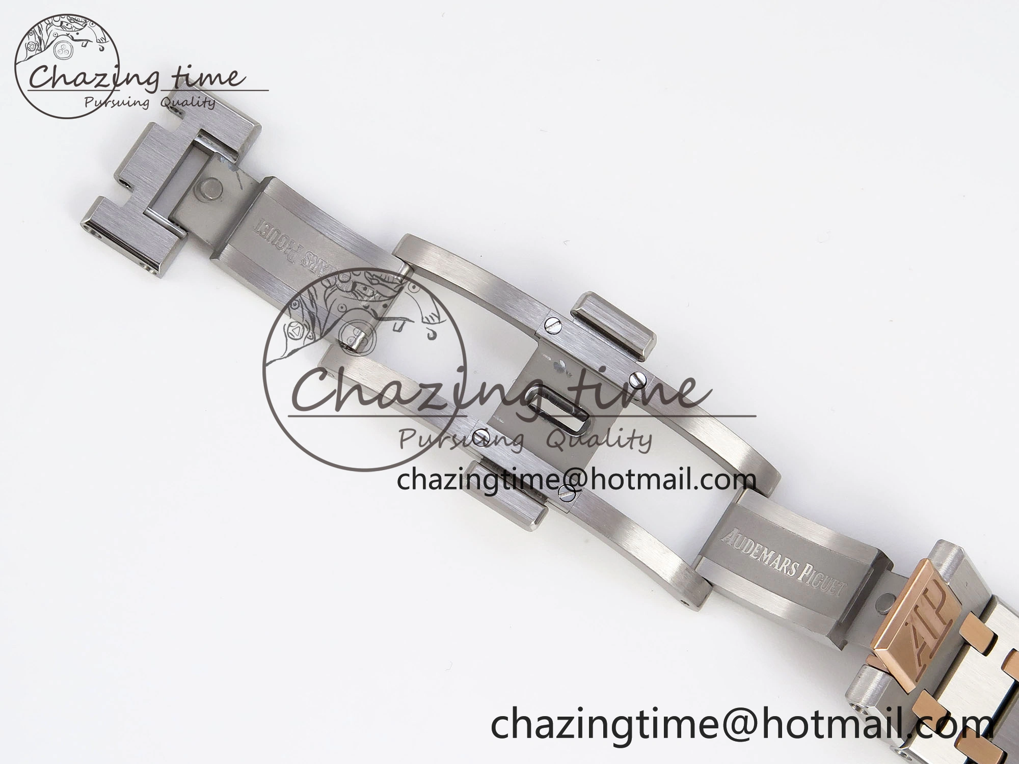 Breathable ROYAL OAK 34MM SS RG BF BEST EDITION WHITE DIAL ON SS RG BRACELET A 10108