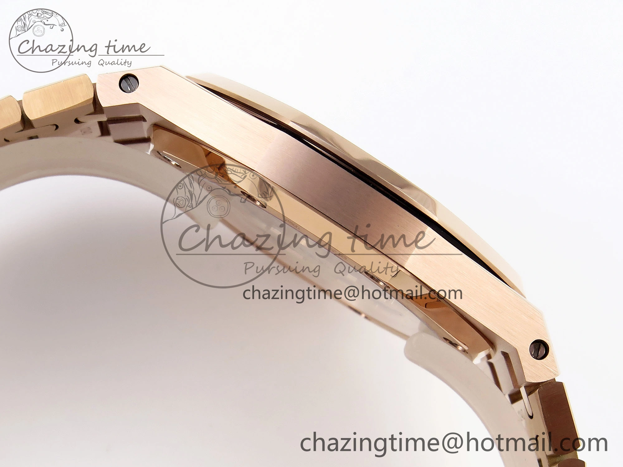 ZeroBulk ROYAL OAK 39MM 15202 RG IPF 1:1 BEST EDITION BLACK DIAMONDS DIAL ON RG BRACELET A 4501