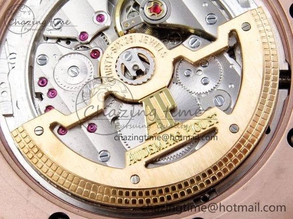 ZeroBulk ROYAL OAK 39MM 15202 RG IPF 1:1 BEST EDITION BLACK DIAMONDS DIAL ON RG BRACELET A 4501