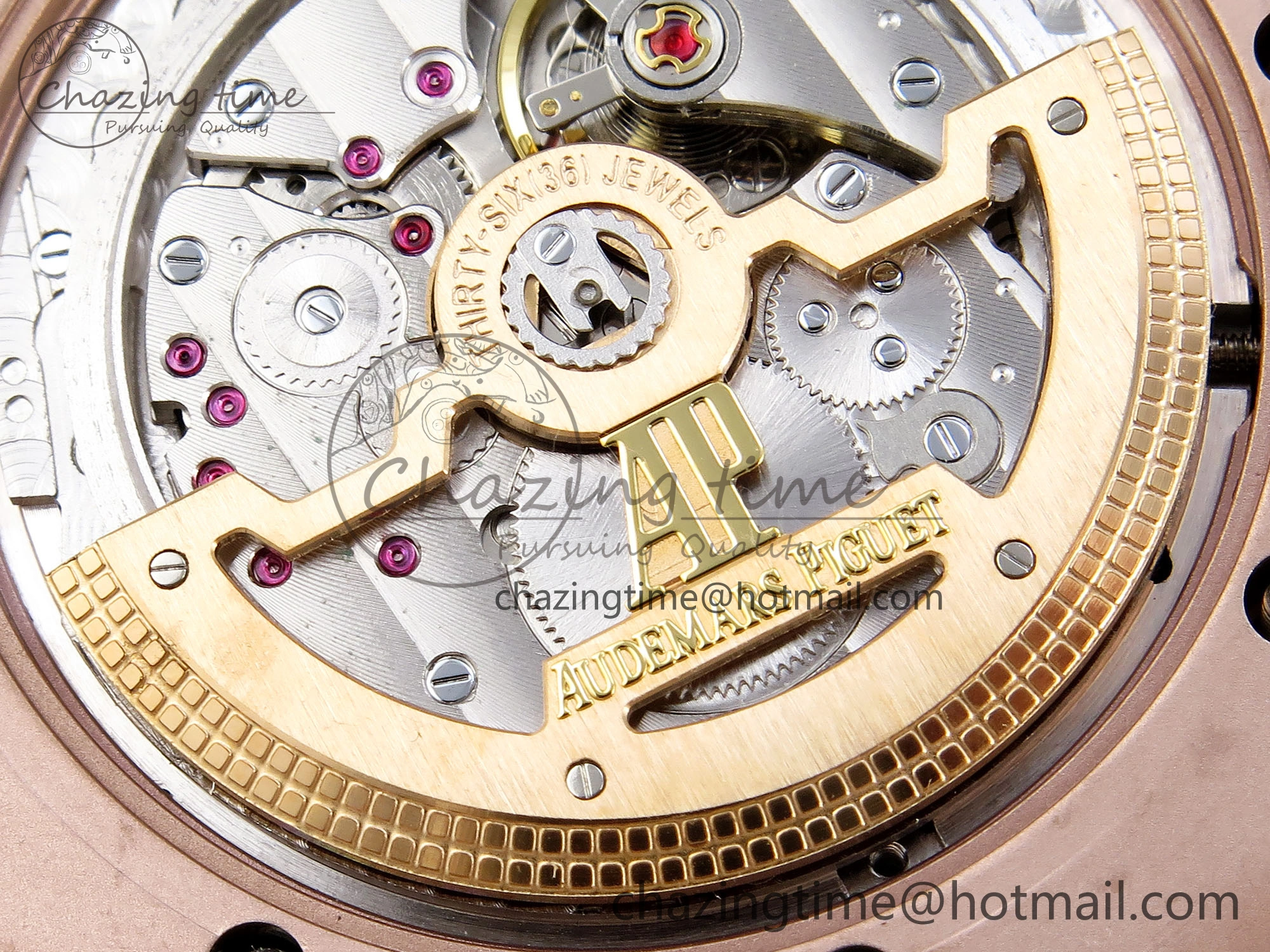 ZeroBulk ROYAL OAK 39MM 15202 RG IPF 1:1 BEST EDITION BLACK DIAMONDS DIAL ON RG BRACELET A 4501