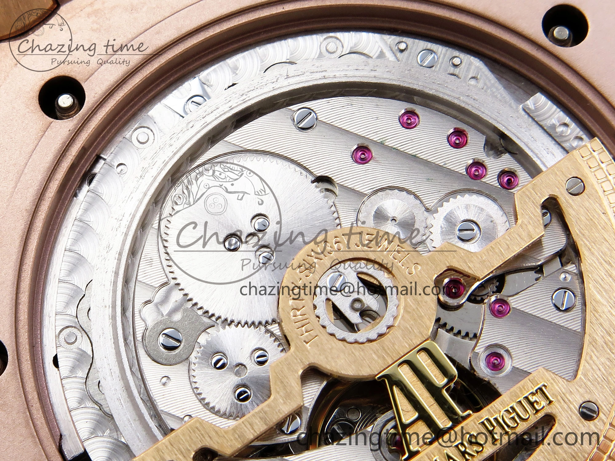 ZeroBulk ROYAL OAK 39MM 15202 RG IPF 1:1 BEST EDITION BLACK DIAMONDS DIAL ON RG BRACELET A 4501