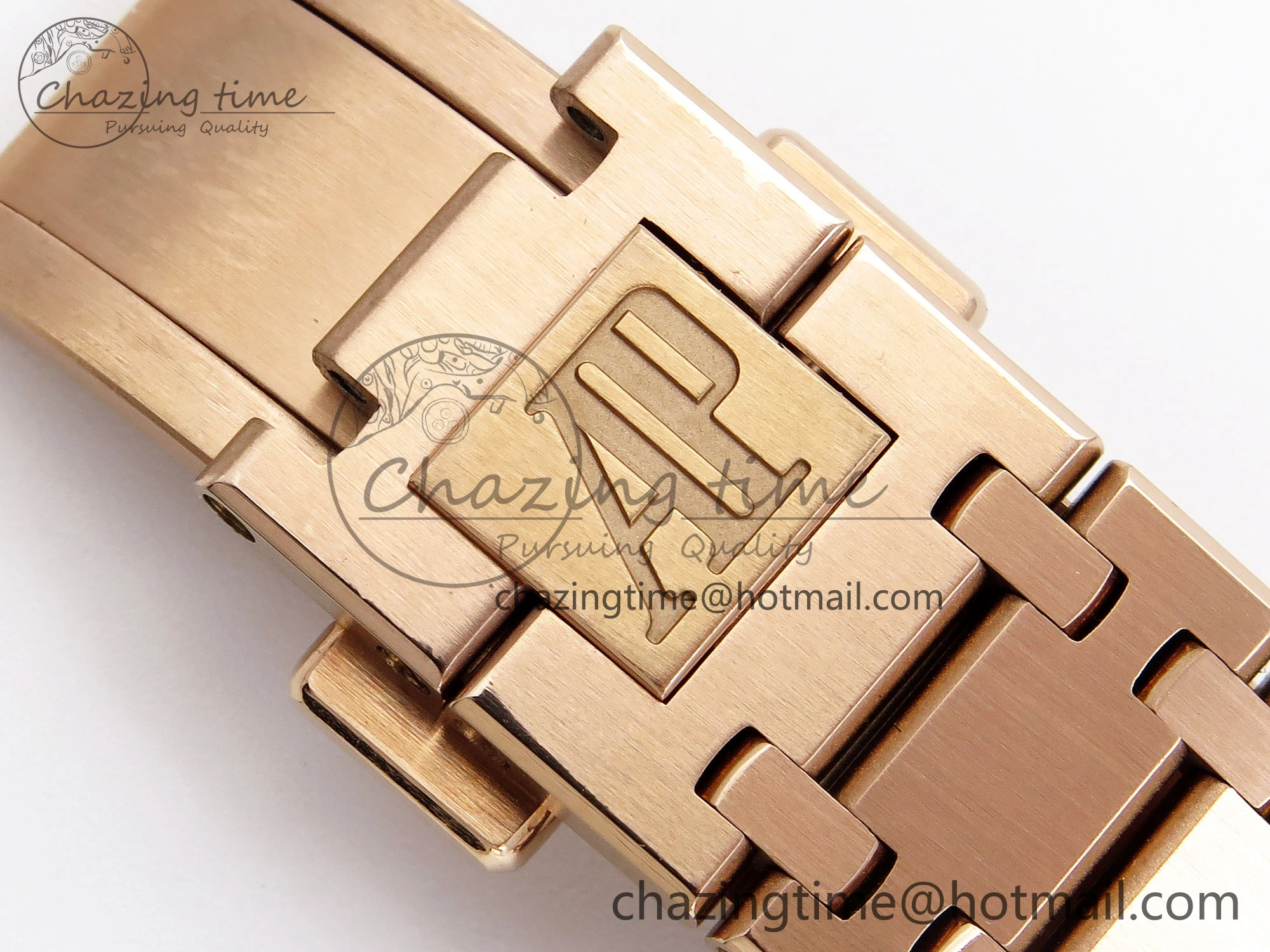 ZeroBulk ROYAL OAK 39MM 15202 RG IPF 1:1 BEST EDITION BLACK DIAMONDS DIAL ON RG BRACELET A 4501