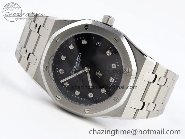 Refined ROYAL OAK 39MM 15202 SS IPF 1:1 BEST EDITION BLACK DIAL ON SS BRACELET A 4498