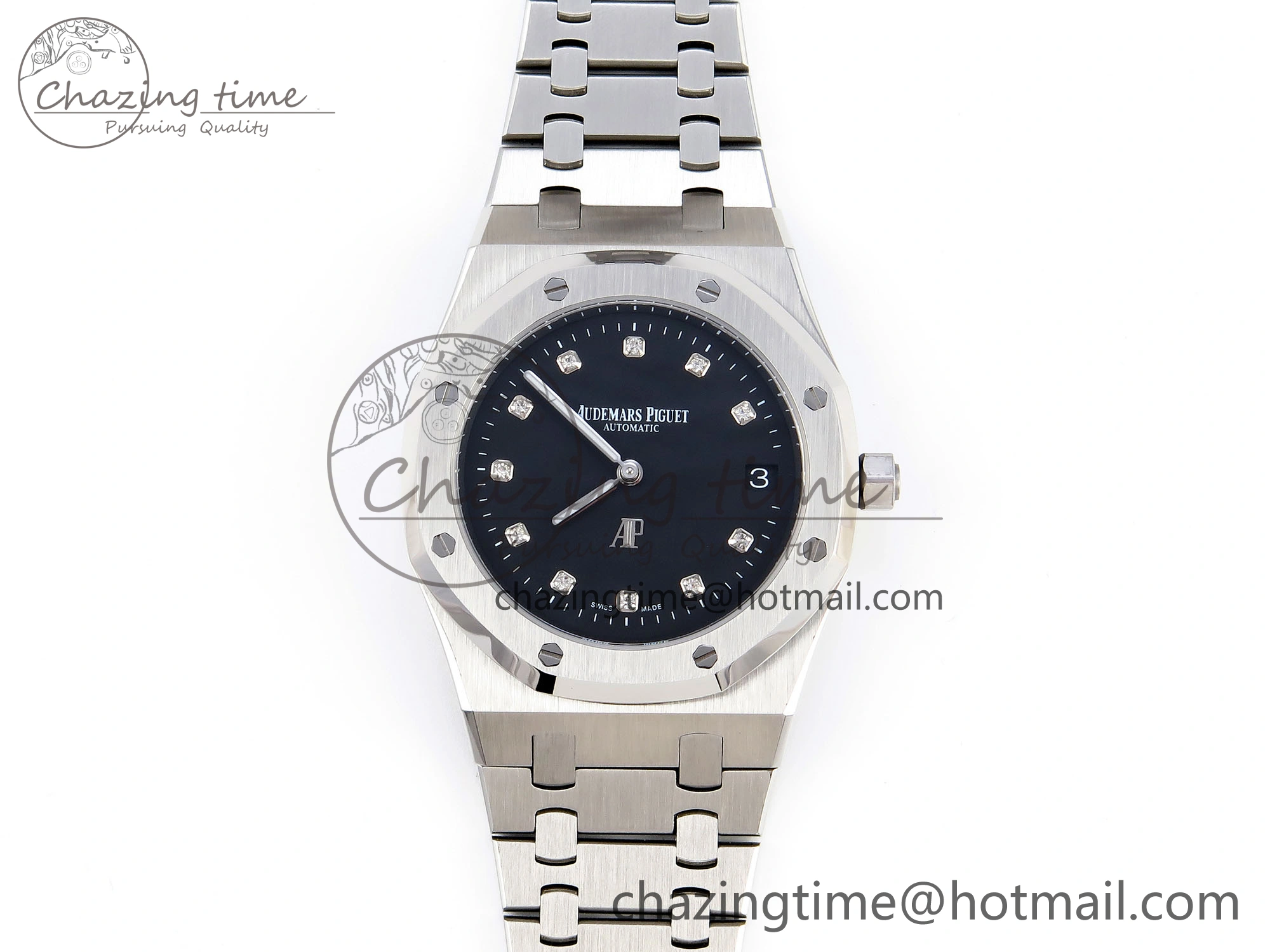 Refined ROYAL OAK 39MM 15202 SS IPF 1:1 BEST EDITION BLACK DIAL ON SS BRACELET A 4498