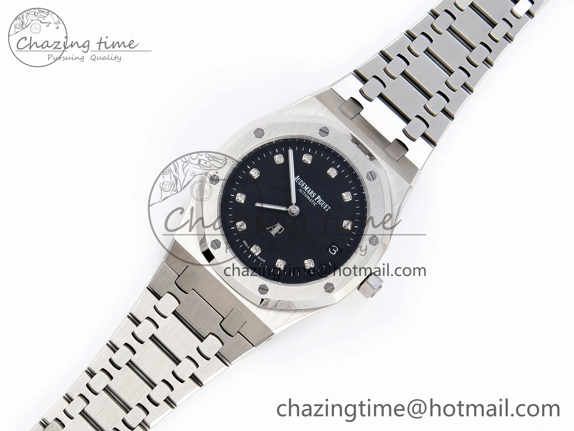 Refined ROYAL OAK 39MM 15202 SS IPF 1:1 BEST EDITION BLACK DIAL ON SS BRACELET A 4498