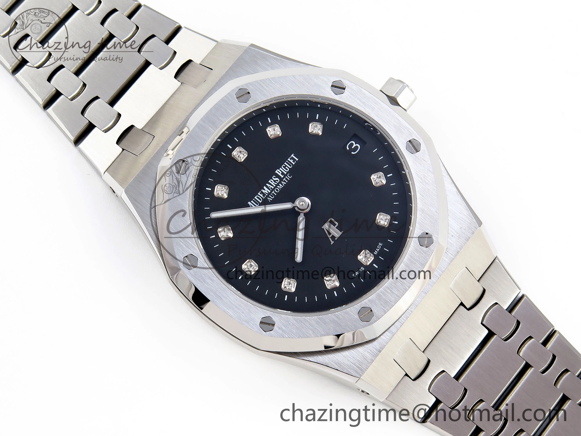 Refined ROYAL OAK 39MM 15202 SS IPF 1:1 BEST EDITION BLACK DIAL ON SS BRACELET A 4498