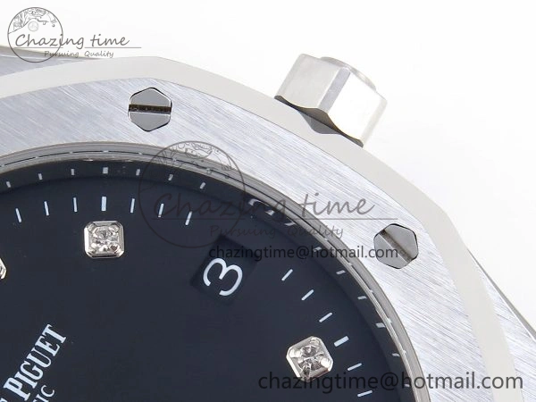 Refined ROYAL OAK 39MM 15202 SS IPF 1:1 BEST EDITION BLACK DIAL ON SS BRACELET A 4498