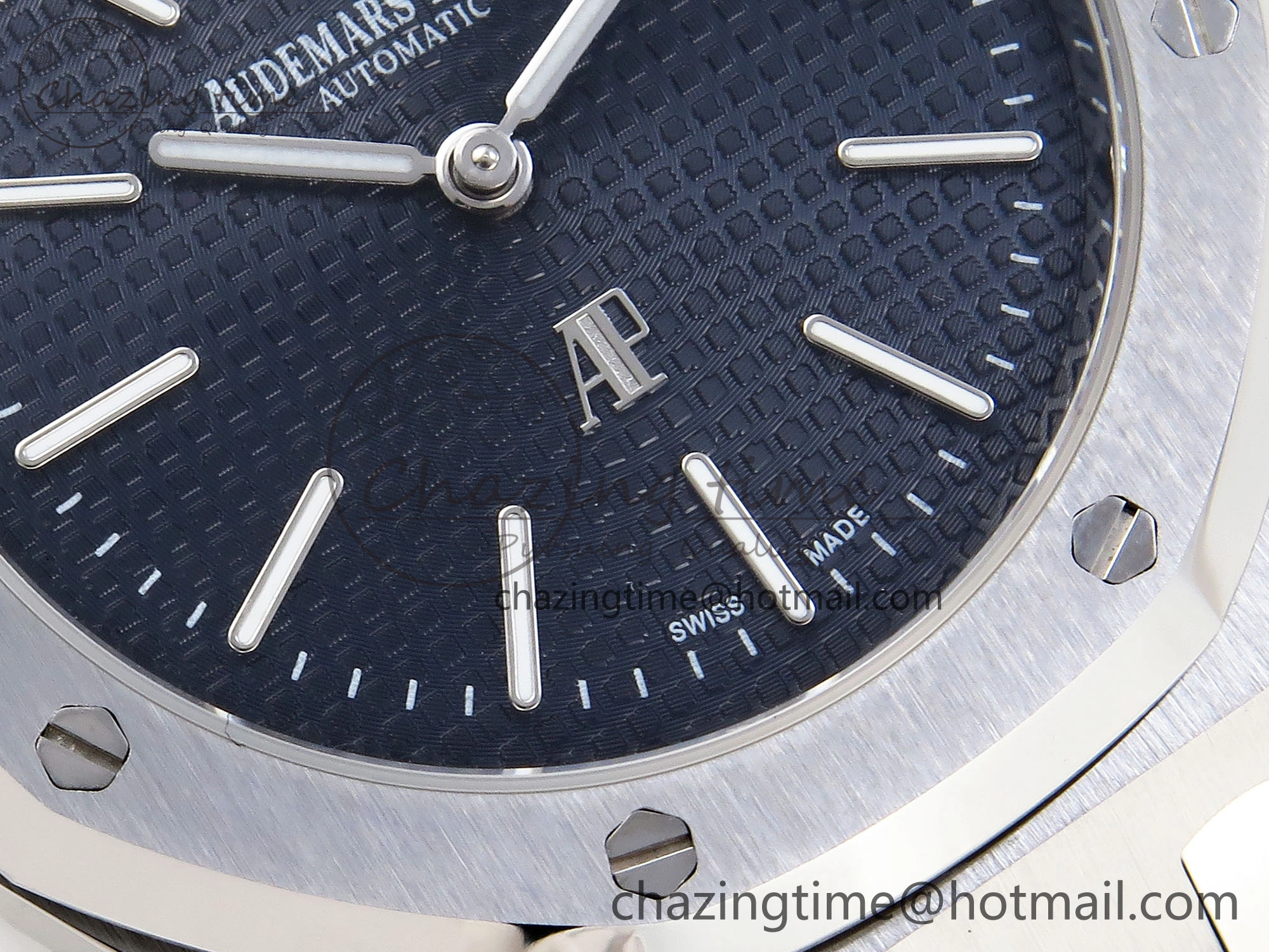 Lightweight ROYAL OAK 39MM 15202 SS IPF 1:1 BEST EDITION BLUE TEXTURED DIAL ON SS BRACELET A 4497