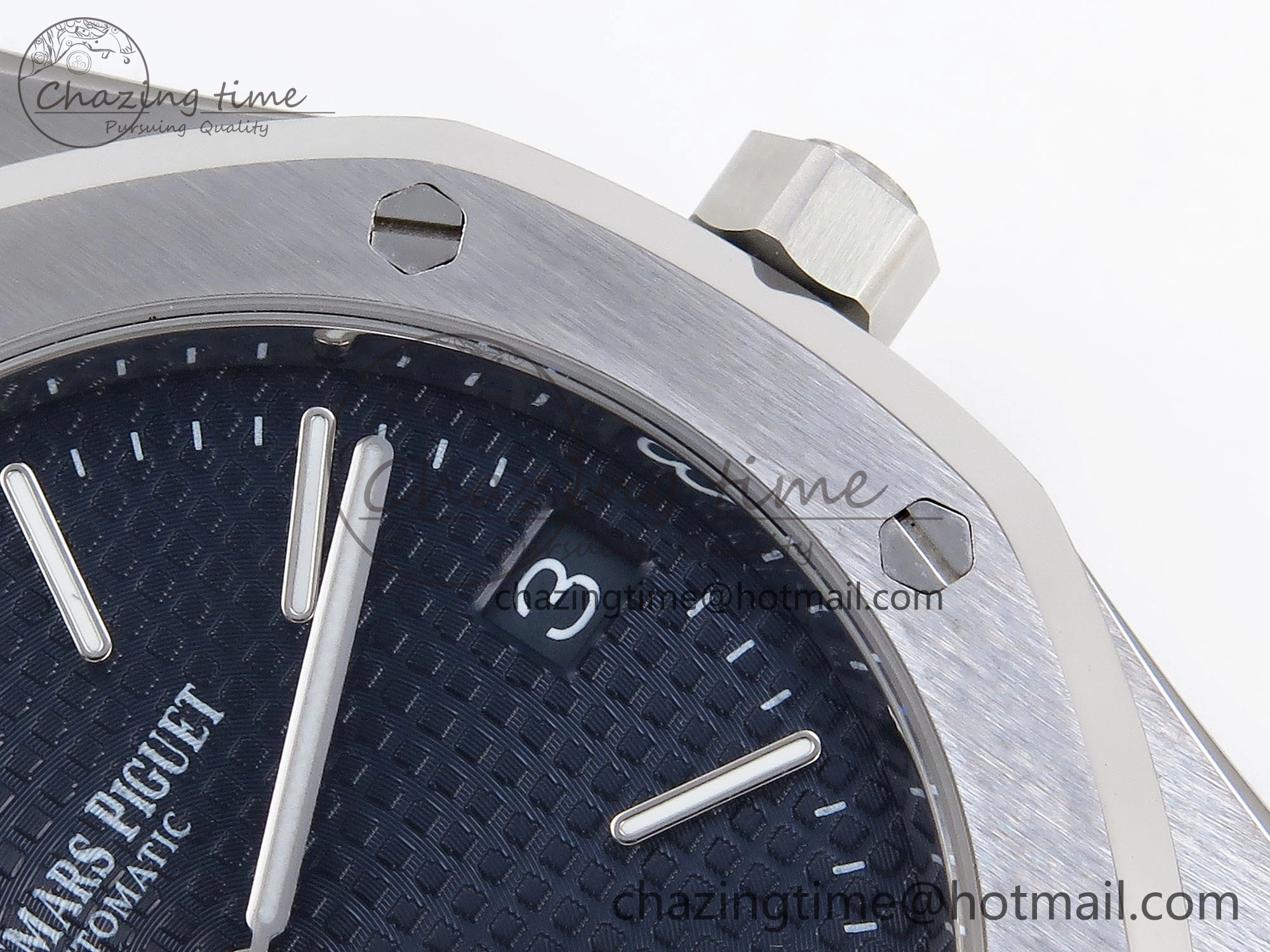 Lightweight ROYAL OAK 39MM 15202 SS IPF 1:1 BEST EDITION BLUE TEXTURED DIAL ON SS BRACELET A 4497