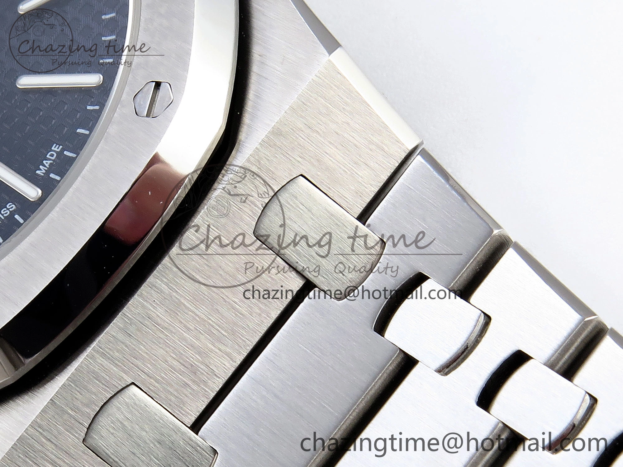 Lightweight ROYAL OAK 39MM 15202 SS IPF 1:1 BEST EDITION BLUE TEXTURED DIAL ON SS BRACELET A 4497