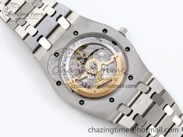 Trendsetting ROYAL OAK 39MM 15202 SS IPF 1:1 BEST EDITION BLUE BLACK TEXTURED DIAL ON SS BRACELET A 4494