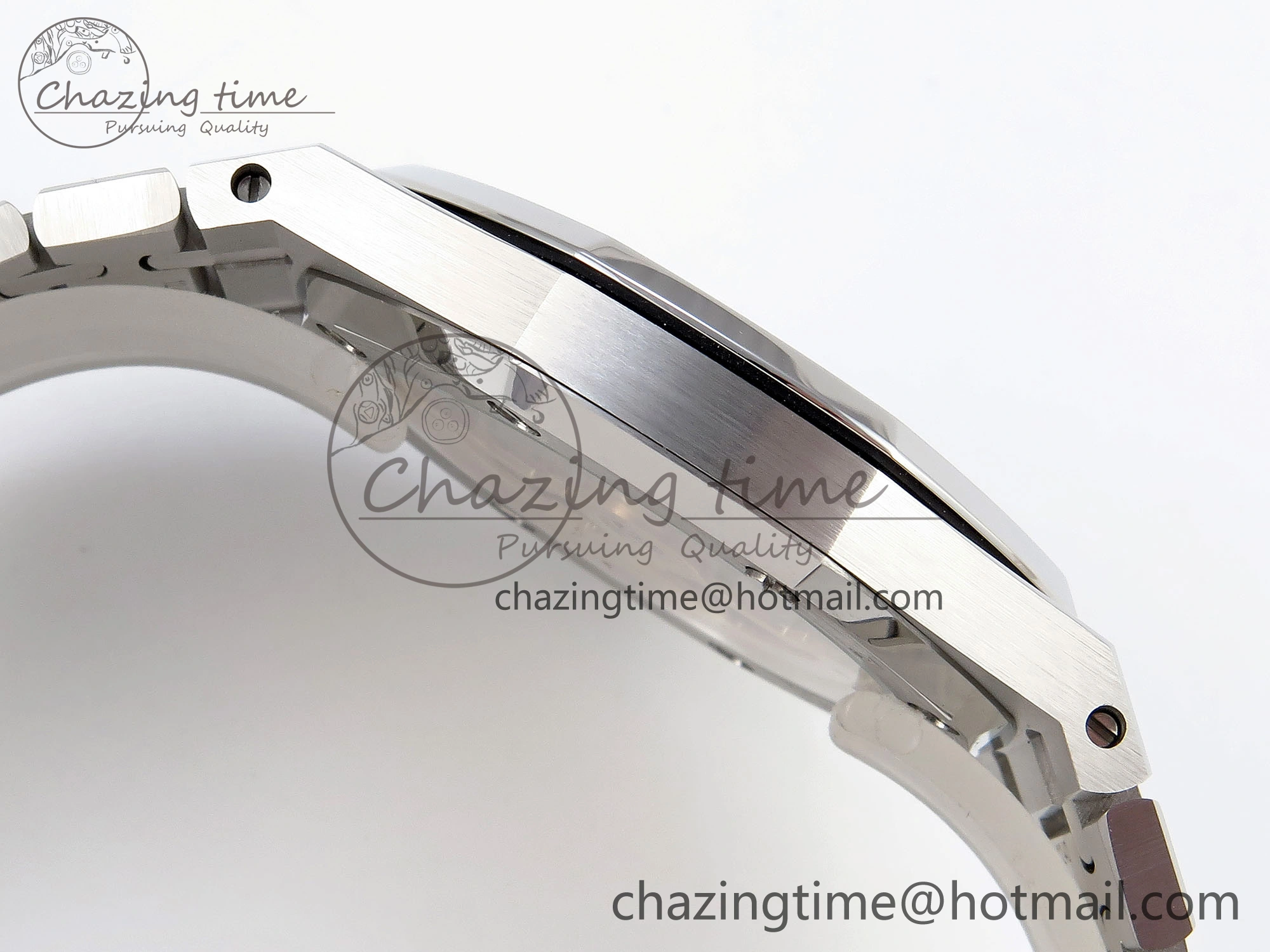 Trendsetting ROYAL OAK 39MM 15202 SS IPF 1:1 BEST EDITION BLUE BLACK TEXTURED DIAL ON SS BRACELET A 4494